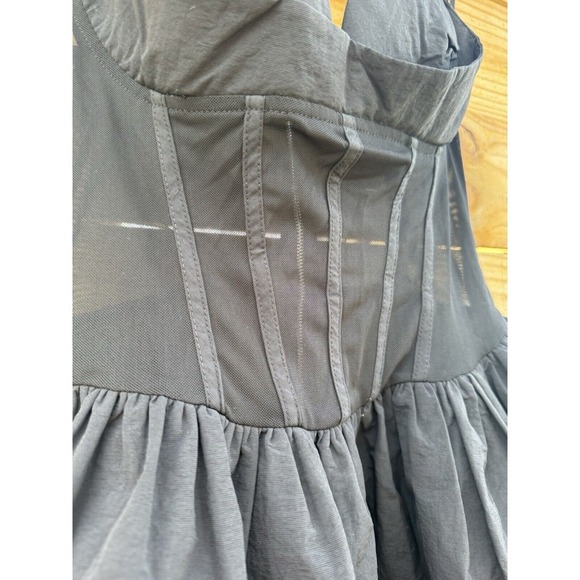 Black Fit And Flare Dress Forever 21‎ Caged Fit & Flare Mini Dress Size Medium - Picture 3 of 12